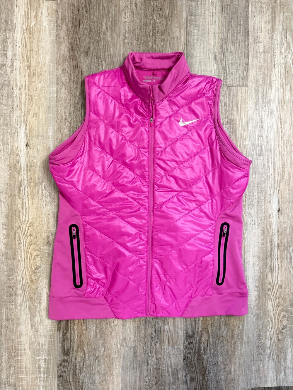 Nike Women's Golf Quilted Quilted Vest in Pink, size XL